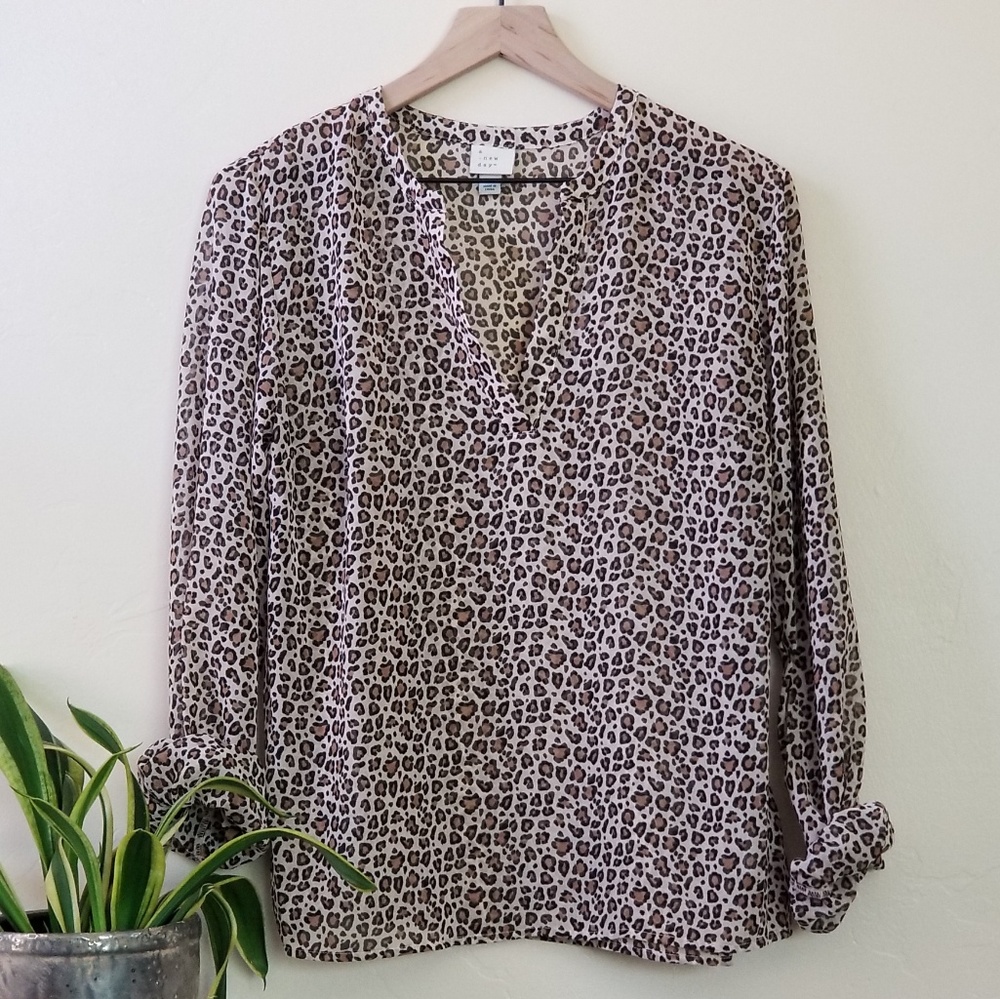 A New Day animal print blouse